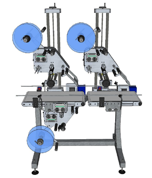 Système d'étiquetage dessus-dessous à 3 têtes HM Systems