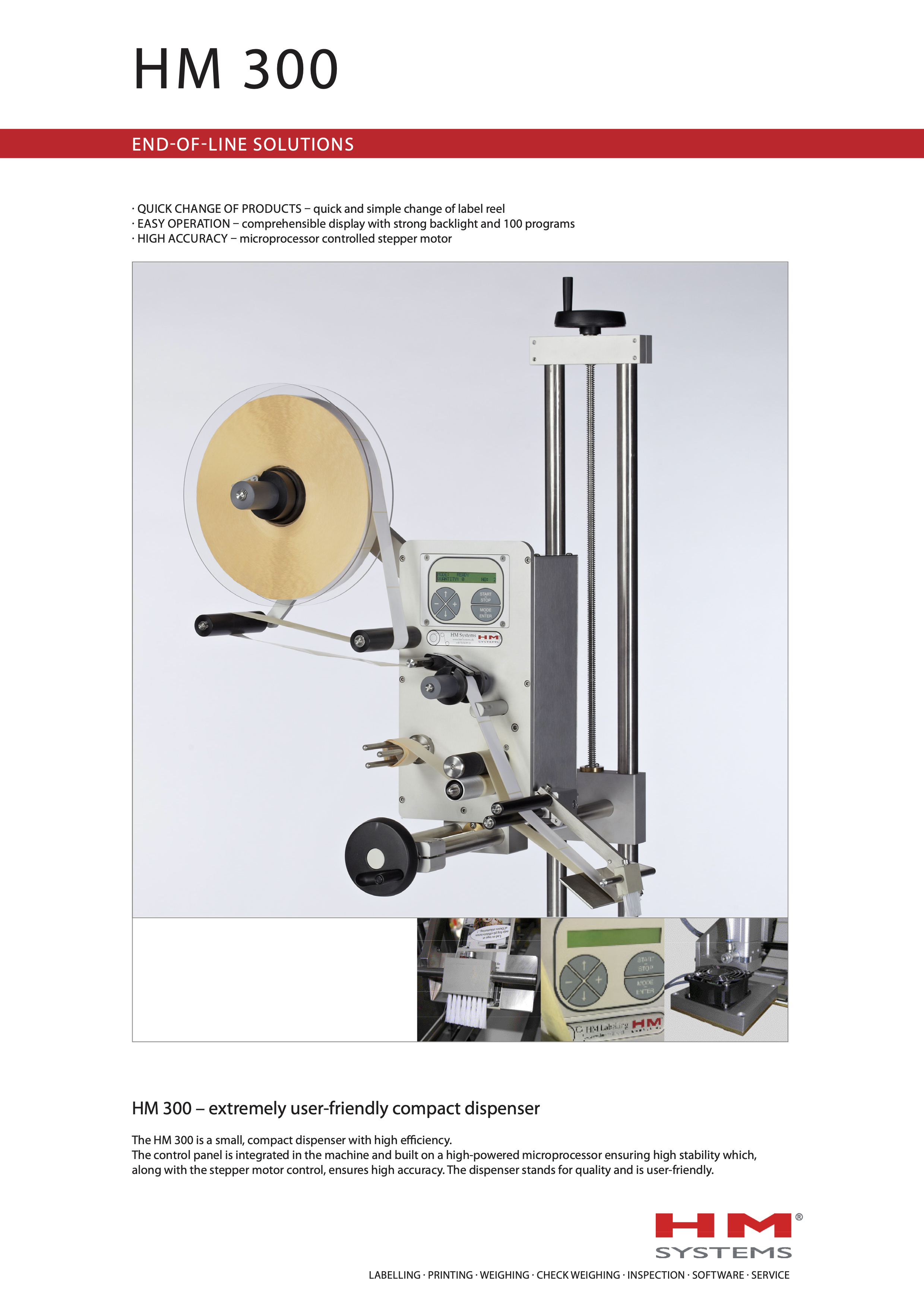 Documentation sur l'étiqueteuse industrielle HM 300