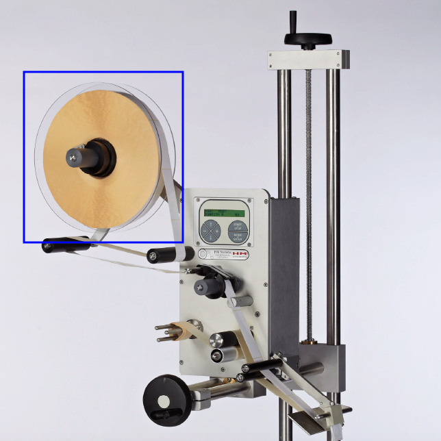 Flasques sur l’étiqueteuse industrielle HM 300 HM Systems