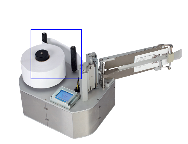 Rouleaux d'entrainement sur l’étiqueteuse industrielle HM Linerfree HM Systems