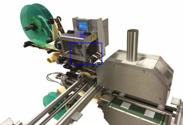 Tête d'impression sur l’étiqueteuse industrielle HM 4000 HM Systems